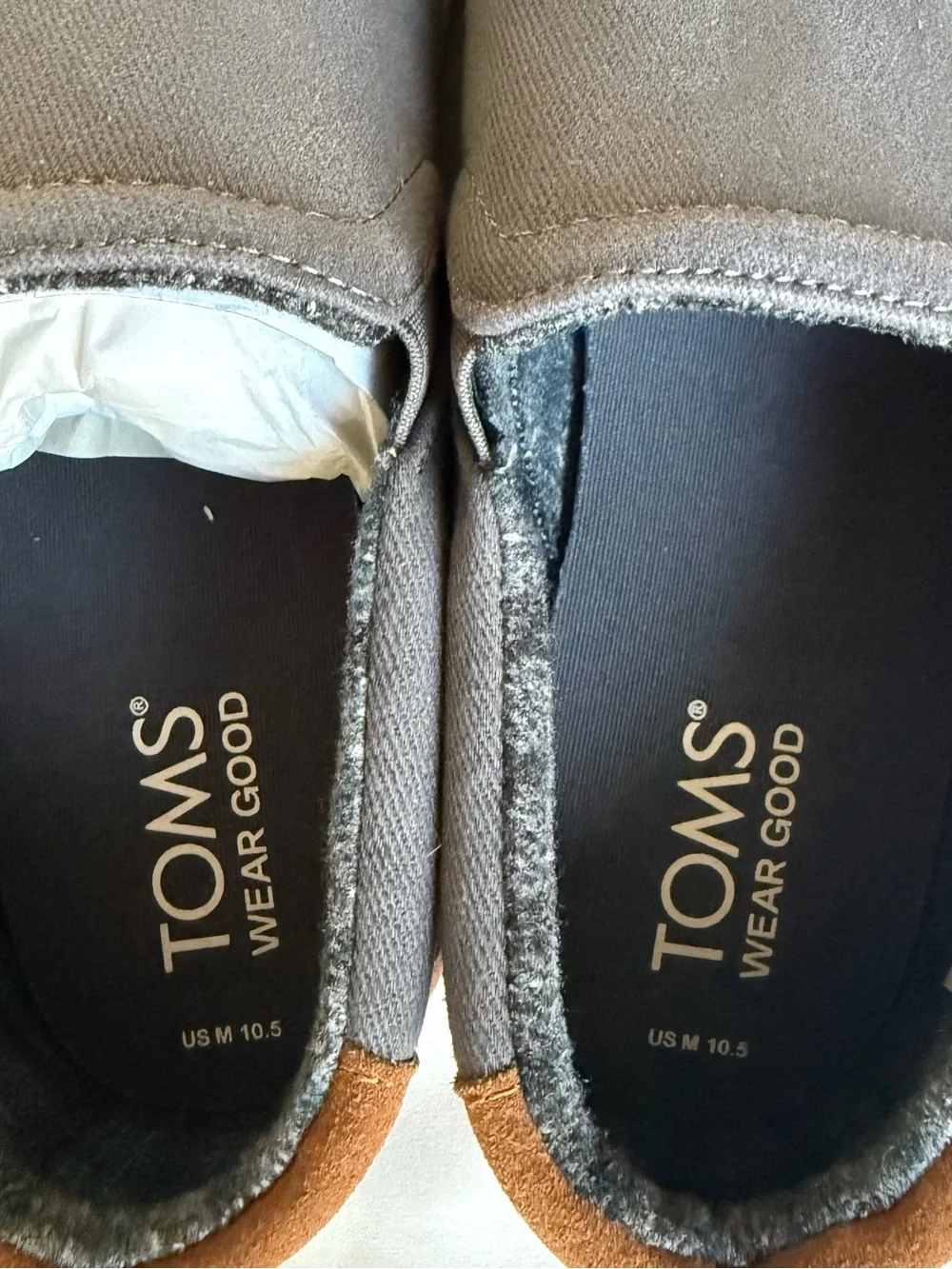 TOMS Men's Alpargata Fwd Mid Vintage Twill Slip-On Espadrilles in dark grey